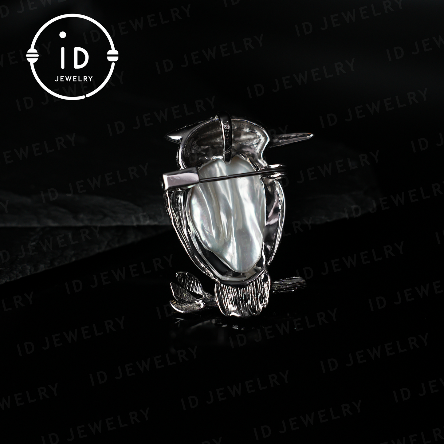 Vogelbrosche Anhänger | Barocker Süßwasserperlenschmuck | Handgefertigte Tierbrosche | Vergoldetes Silberaccessoire