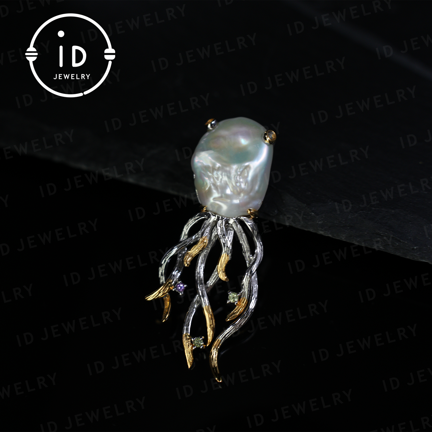 Mystischer Barockperlenanhänger | Handgefertigter Fantasy-Schmuck | Von der Natur inspiriertes Amulett | Künstlerisch gestaltete Halskette | Einzigartige Geschenkidee