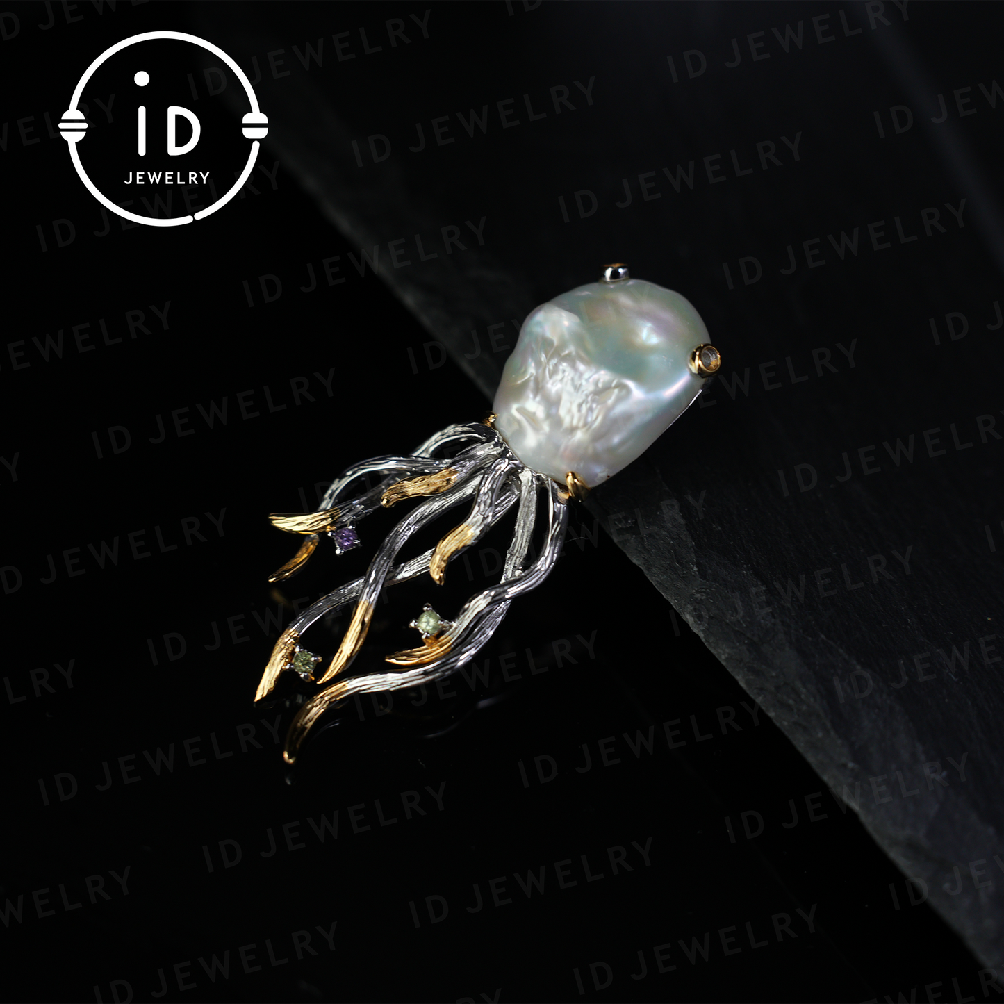 Mystischer Barockperlenanhänger | Handgefertigter Fantasy-Schmuck | Von der Natur inspiriertes Amulett | Künstlerisch gestaltete Halskette | Einzigartige Geschenkidee