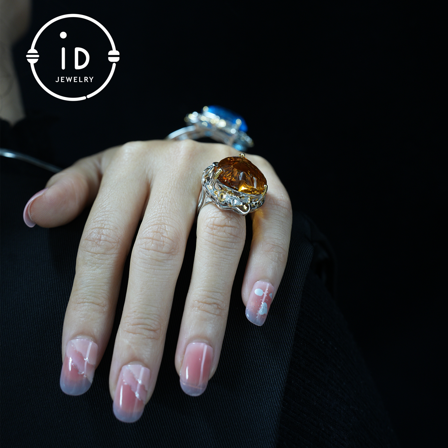 Herzförmiger gelber Citrinring | Vintage Statement Ring | Luxuriöser Edelsteinschmuck | Verlobungsring | Handgefertigtes Geschenk für Sie