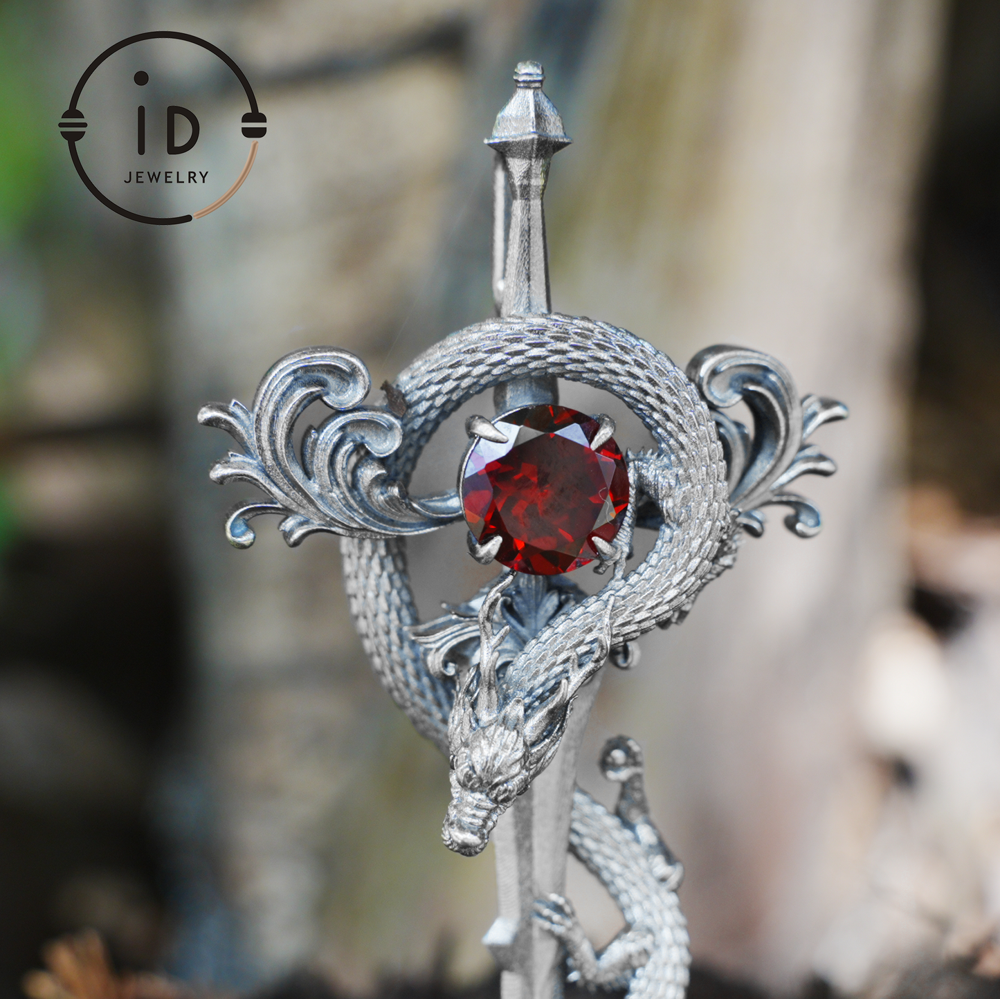 925 Silver Dragon Pendant Necklace|Medieval Fantasy Jewelry|Gothic Dragon Style|Spiritual Power Symbol