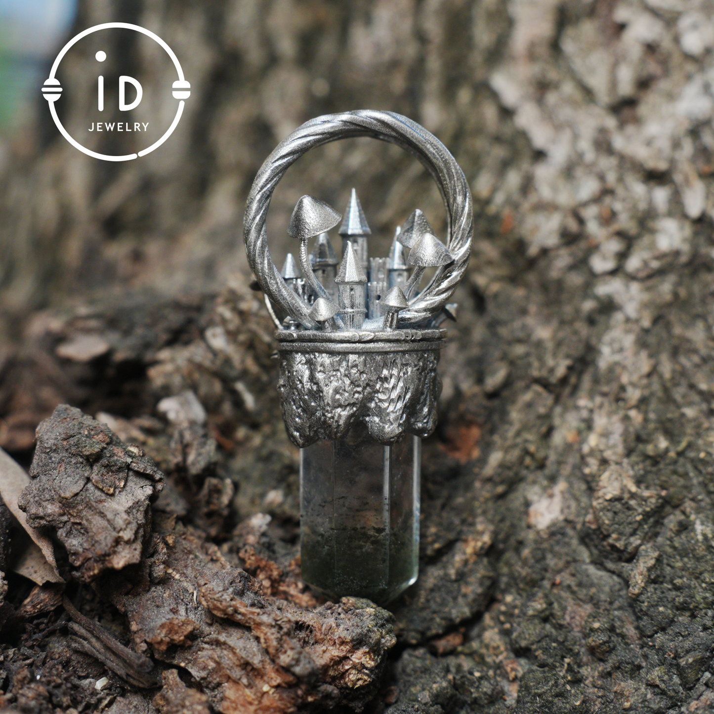 Handcrafted Castle Pendant, 925 Silver, Unique Fantasy Jewelry, Magic Castle Necklace, Perfect Fantasy Gift, Mystical Jewelry