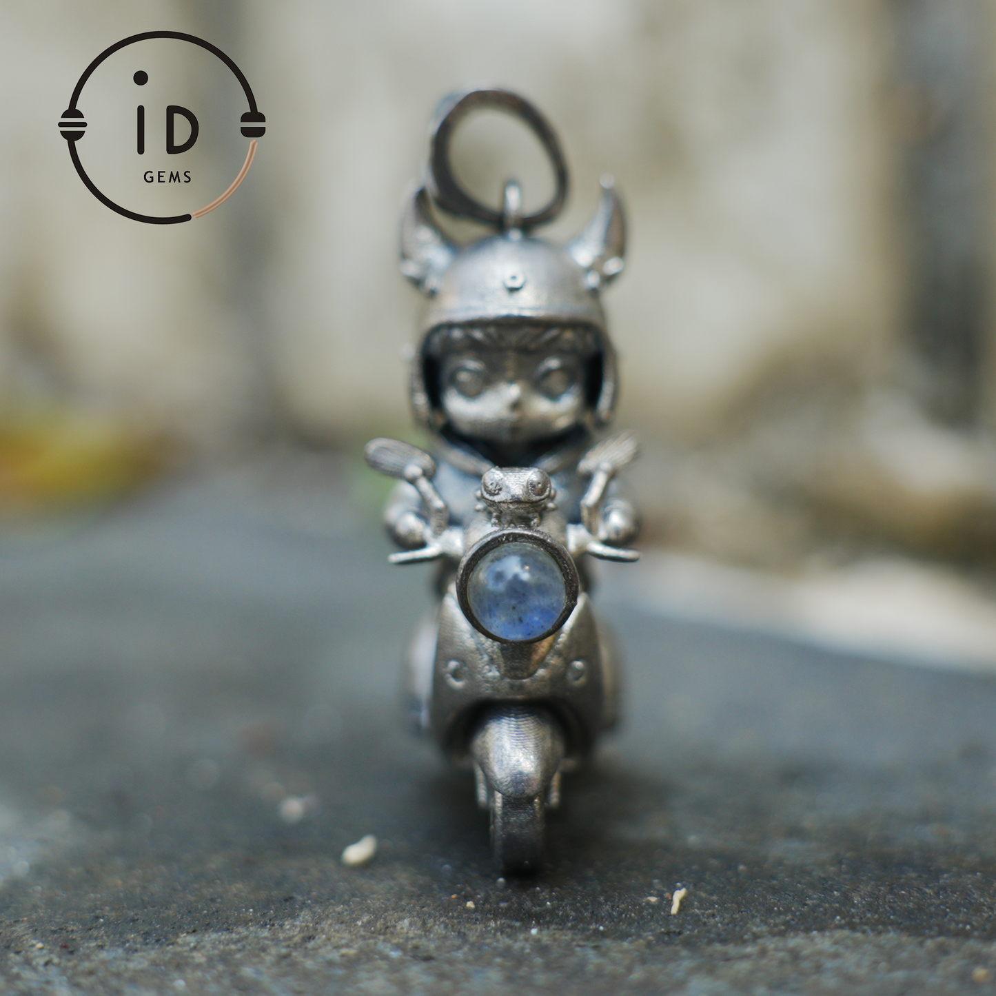 Mystical Night Rider Pendant with Labradorite Light, Handmade Talisman Necklace, Fantasy Jewelry for Inner Journey Seekers