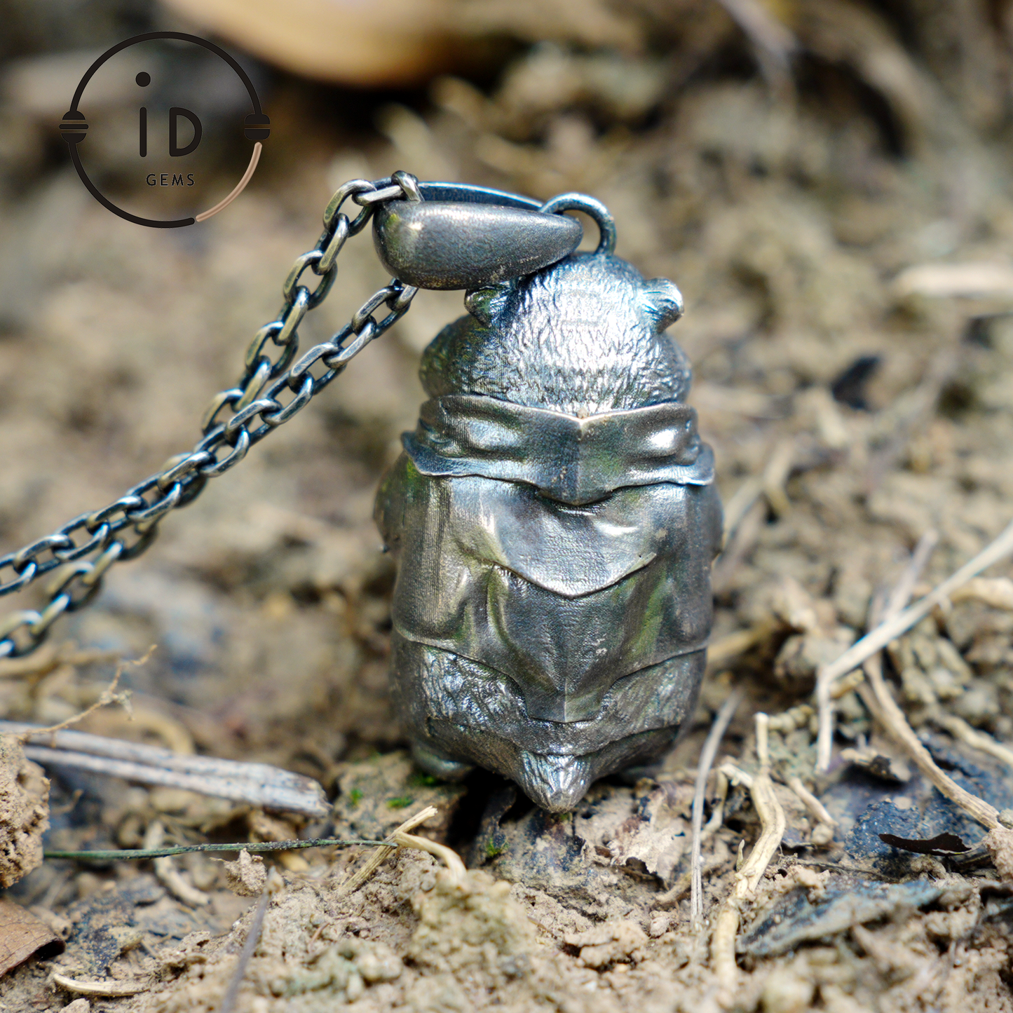 Hamster Pendant with Pearl, Whimsical Animal Totem Amulet, Handcrafted Fairy Tale Jewelry, Symbol of Care and Gentle Devotion