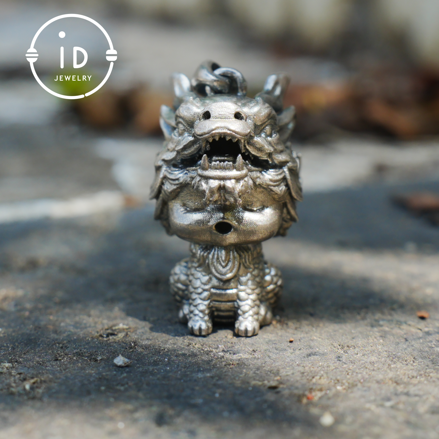 Dragon Guardian Pendant, Handcrafted Totem Amulet, Fantasy Spirit Creature Jewelry, Mythical Beast Design, Protective Charm Gift
