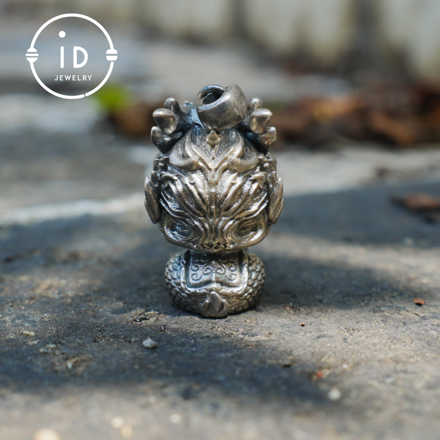 Dragon Guardian Pendant, Handcrafted Totem Amulet, Fantasy Spirit Creature Jewelry, Mythical Beast Design, Protective Charm Gift
