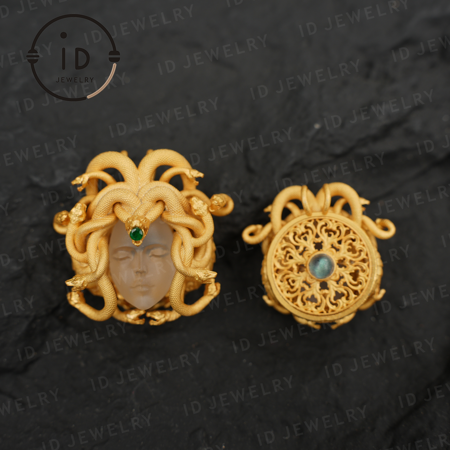 Medusa’s Sleeping Eye · Spiritual Pendant of the Resting Goddess · Third Eye as a Symbol of Insight and Inner Guidance