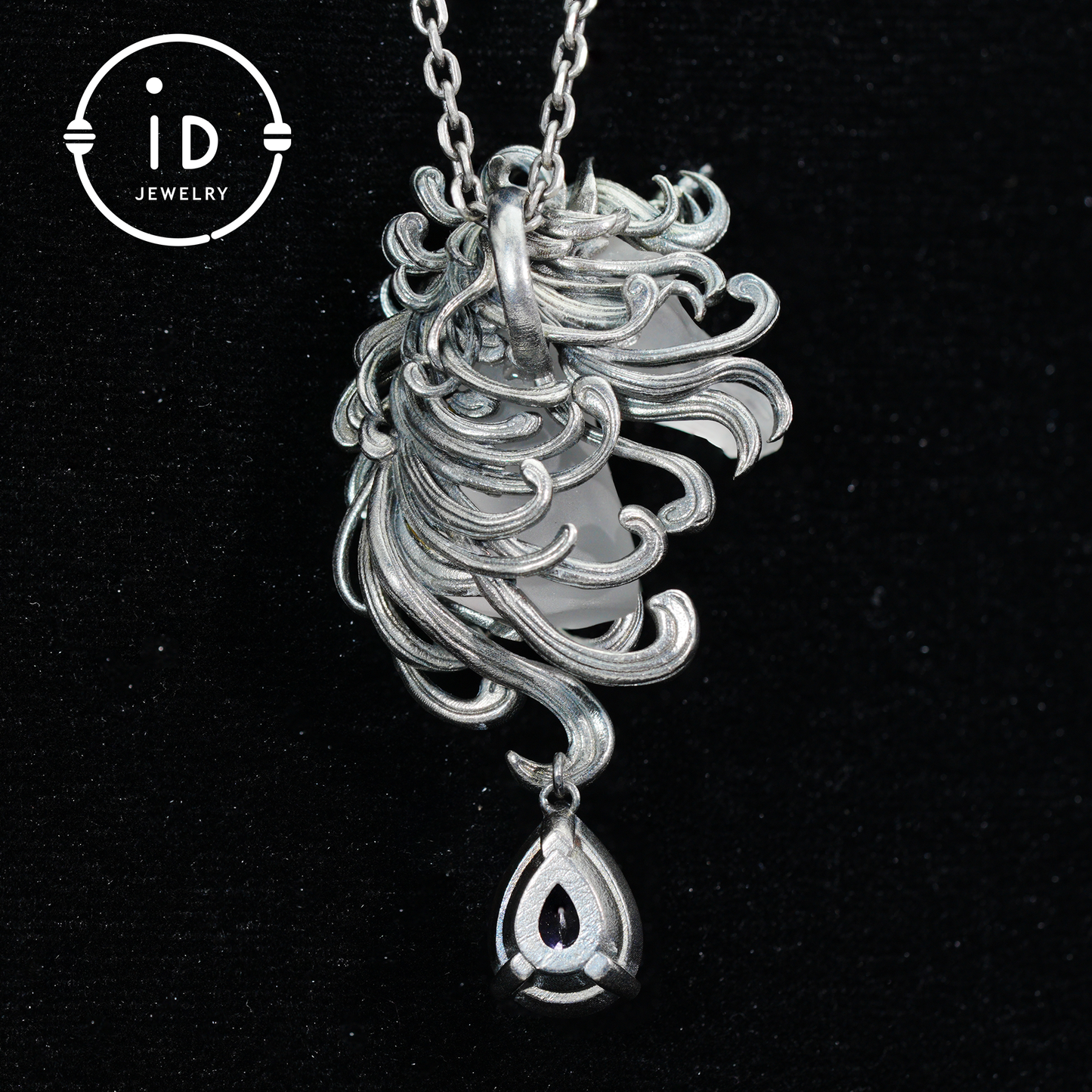 Unicorn Totem Necklace | Handmade 925 Sterling Silver | Fantasy/Gothic Gift | Finely Carved Flowing Mane | Couture Artisan Silver Jewelry