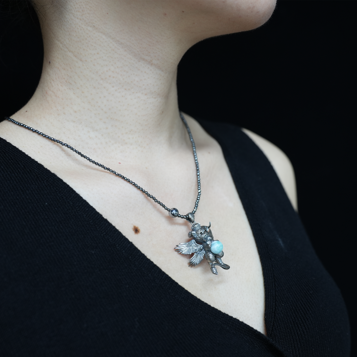Guardian Angel Pendant · Spiritual Animal Totem · Symbol of Inner Peace and Protection · Gift for Meditation Lovers