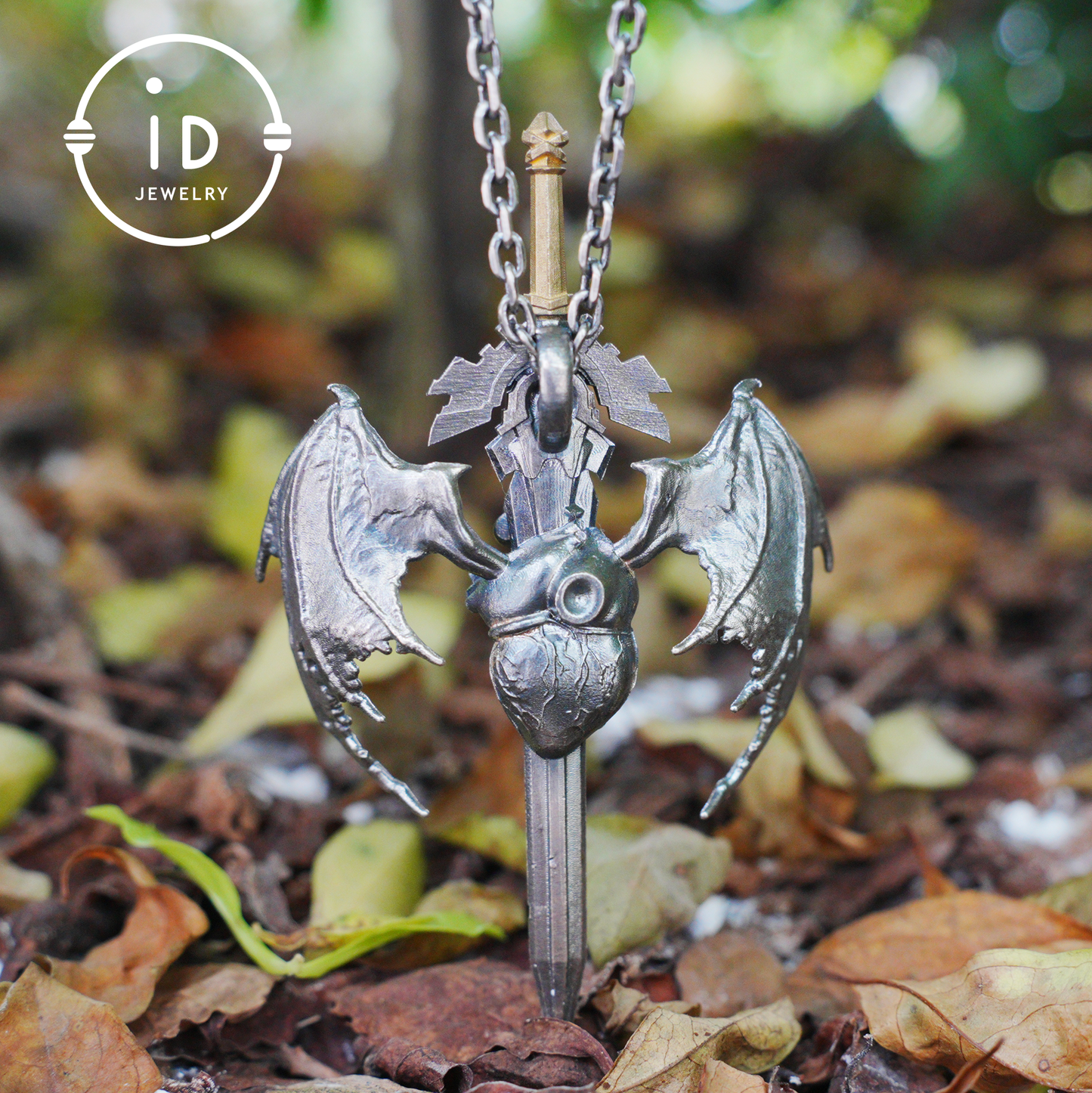 925 Silber Guardian Heartblade Halskette · Handgefertigte 925 Silber Halskette · Granat symbolisiert Vitalität · Silberschmuck Geschenk
