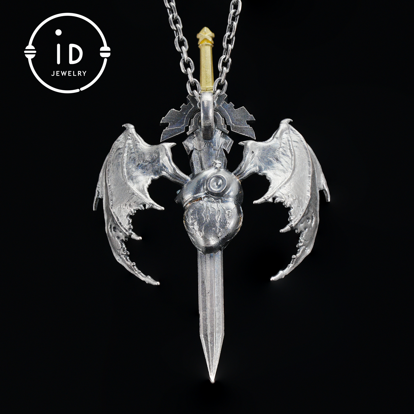 925 Silber Guardian Heartblade Halskette · Handgefertigte 925 Silber Halskette · Granat symbolisiert Vitalität · Silberschmuck Geschenk