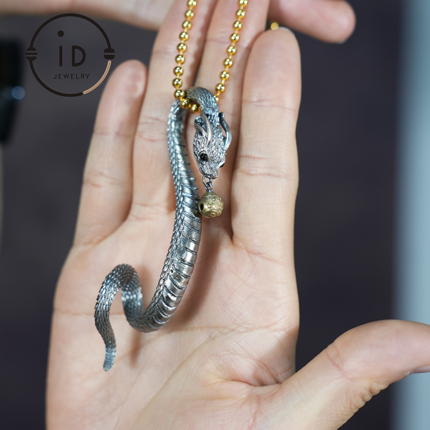 Eternal Coil Dragon Snake Brooch - 925 Sterling Silver| Handcrafted Serpent Design| Unique Fantasy Jewelry