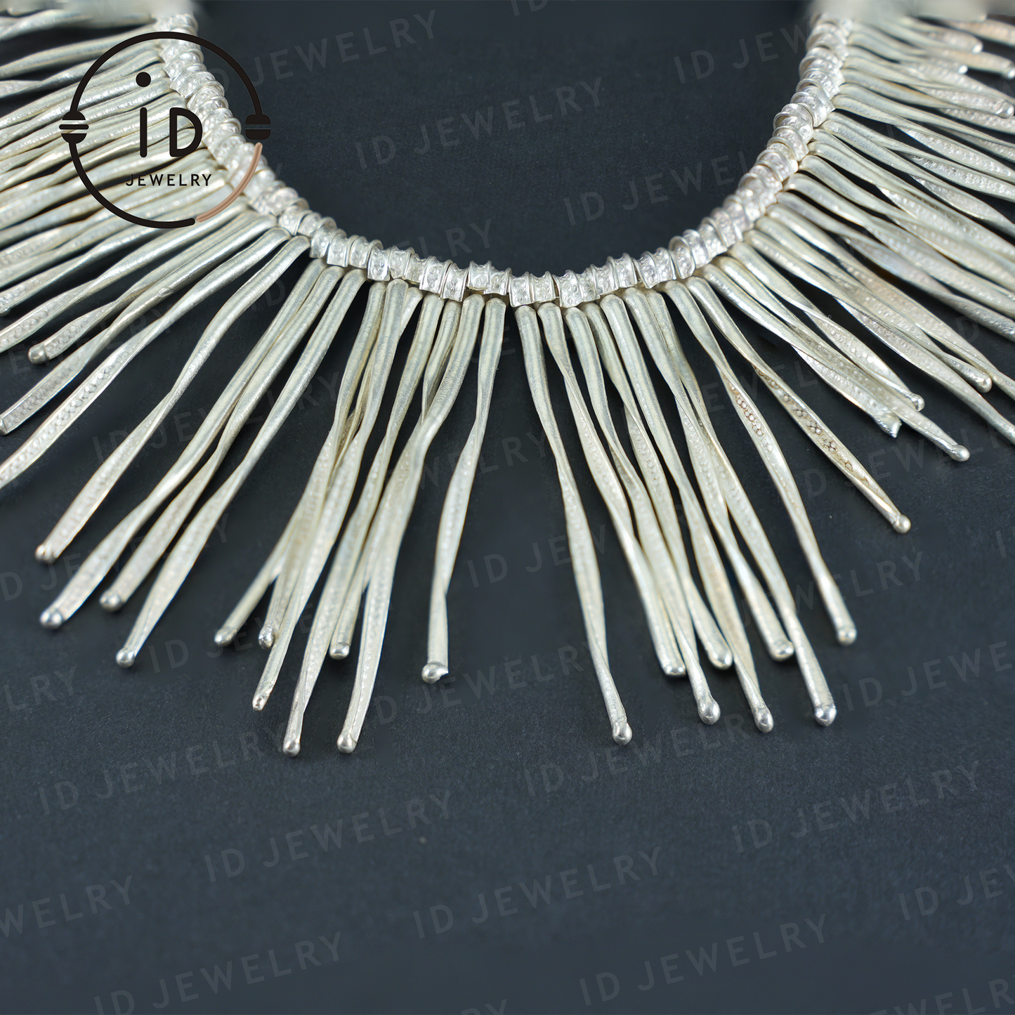 Handgemachte Boho Halskette, Fransen Halskette, Ethno Schmuck, Statement Silber Halskette, Vintage Boho Halskette, Festival Schmuck, Geschenk für Sie