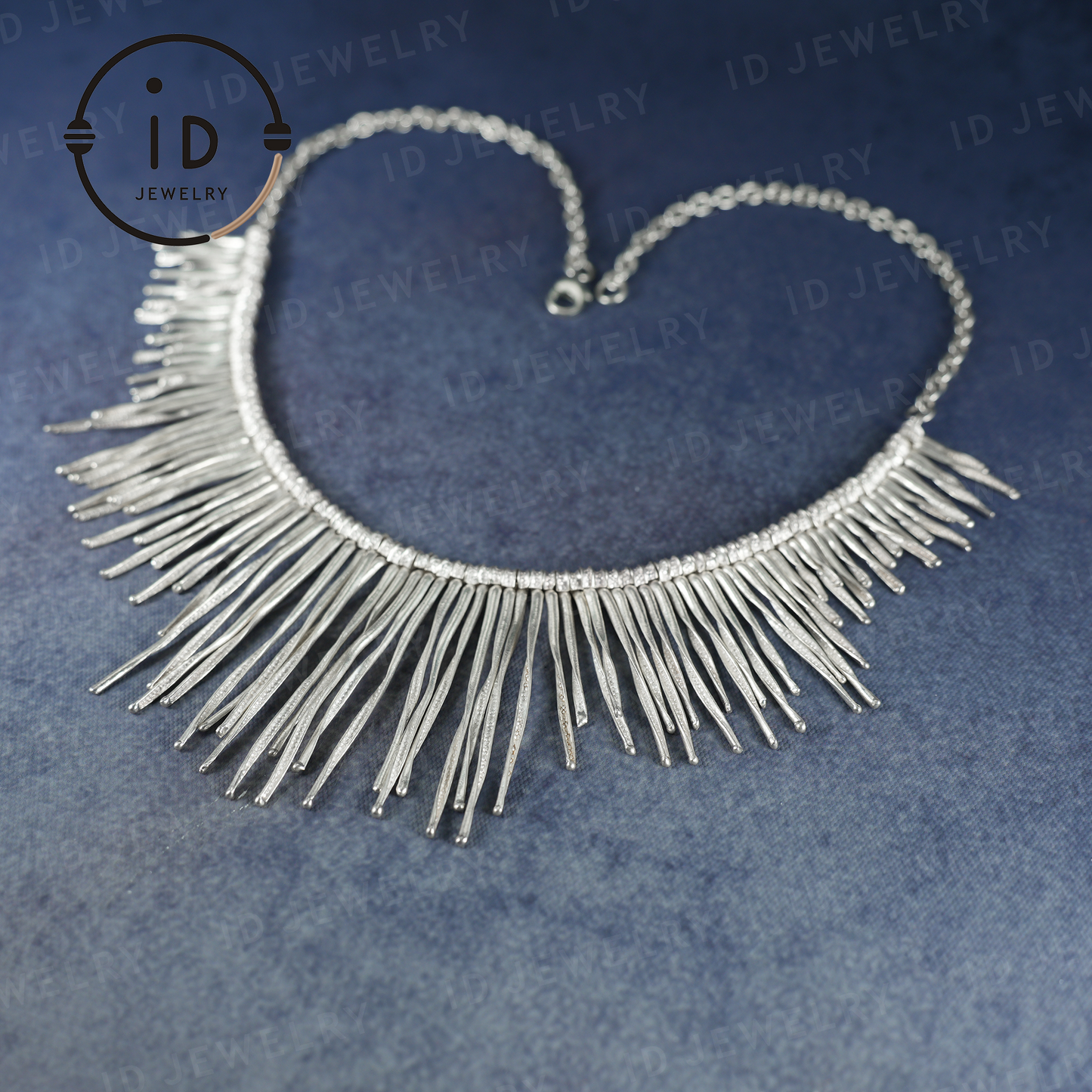 Handgemachte Boho Halskette, Fransen Halskette, Ethno Schmuck, Statement Silber Halskette, Vintage Boho Halskette, Festival Schmuck, Geschenk für Sie