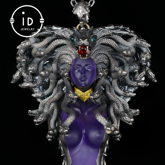 Handmade Gothic Medusa Necklace|Greek Myth Serpent Hair Jewelry Design|Symbol of Awakening, Inner Power and Spiritual Protection