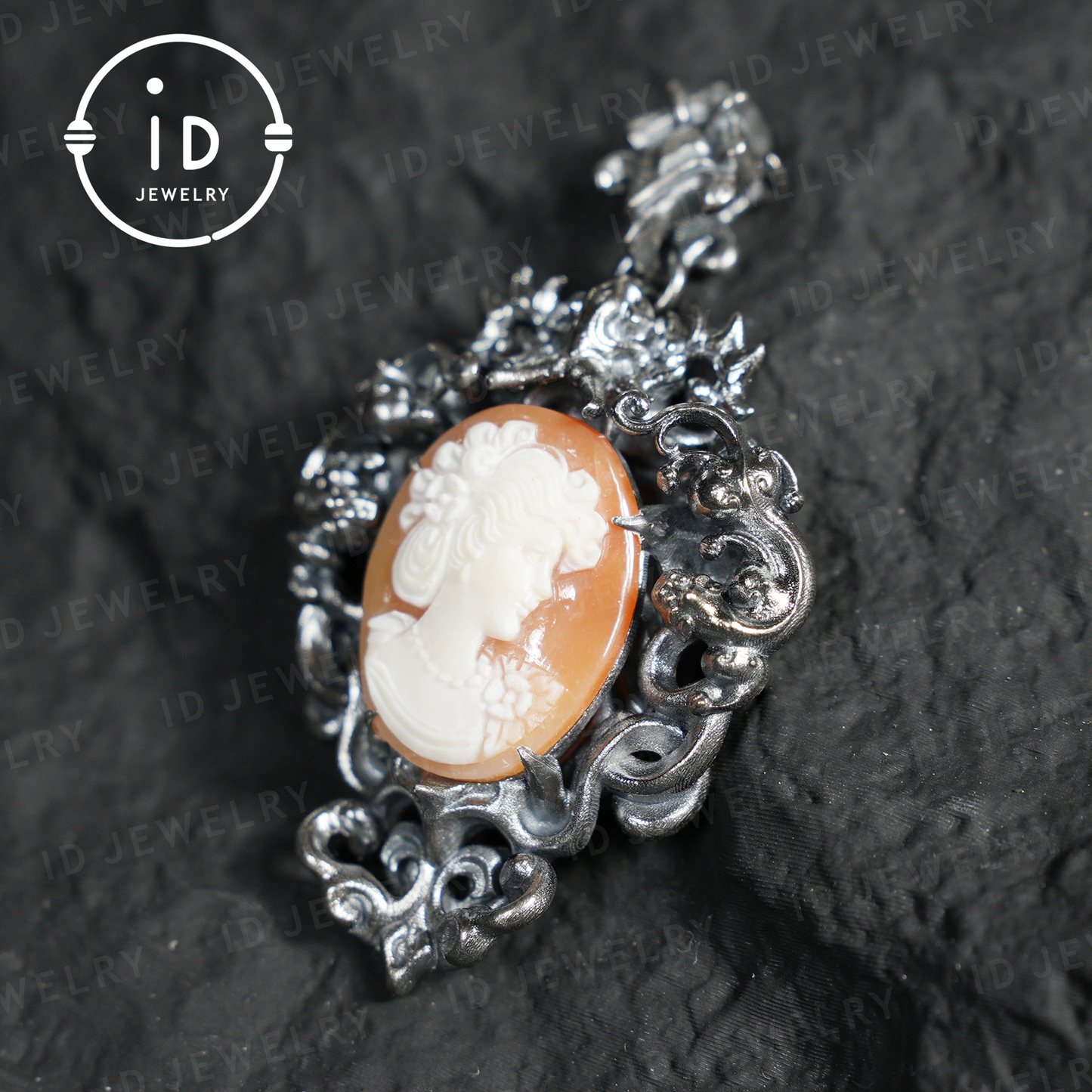 Antique Cameo Pendant – Handmade Victorian Necklace – Gothic Talisman & Art Jewelry