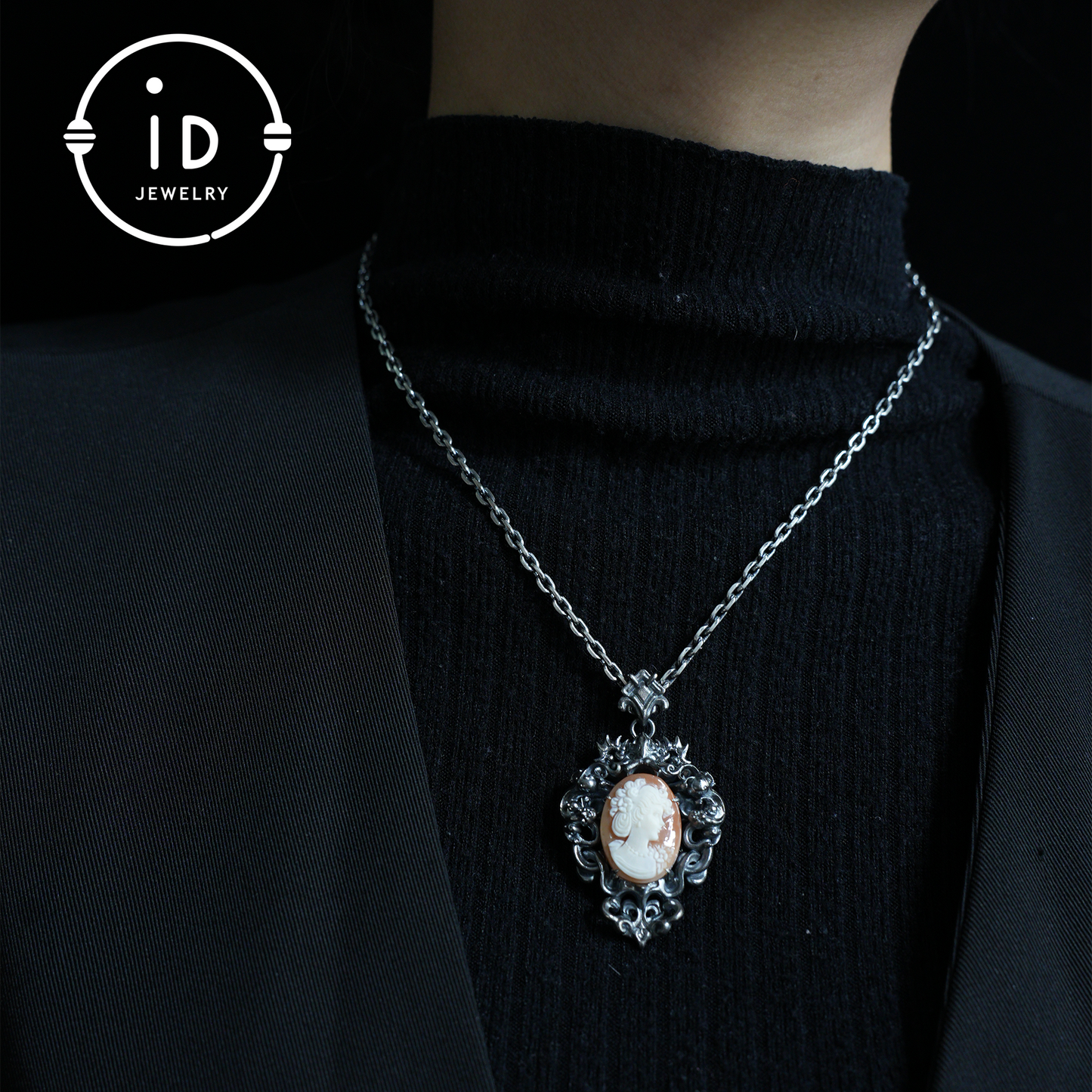 Antique Cameo Pendant – Handmade Victorian Necklace – Gothic Talisman & Art Jewelry