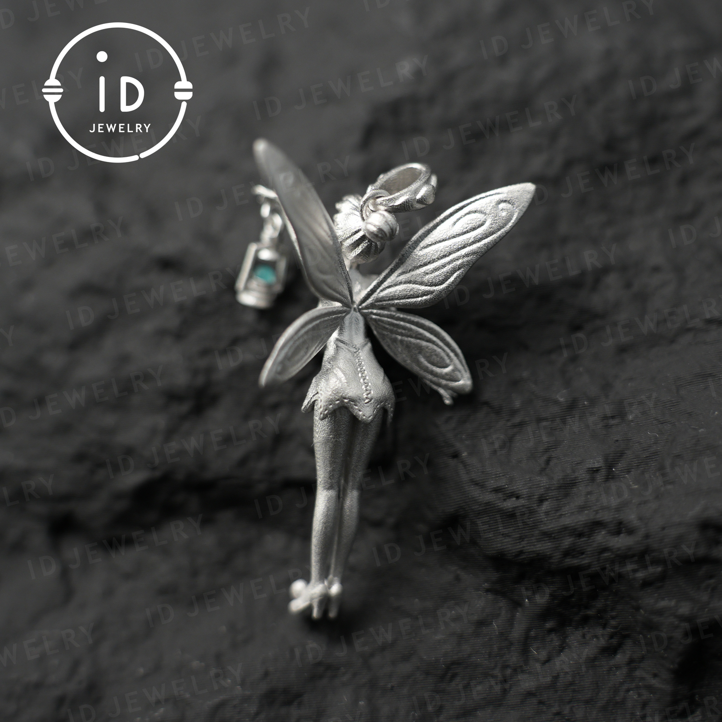 Mystical Fairy Pendant| Handmade Silver Jewelry| Magic Elf with Lantern| Fantasy Fairy Necklace| Elegant Crystal Pendant