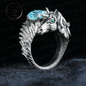 Hand-Carved Mystical Creature Ring | Magical Guardian of Inner Light | Dream Totem Fantasy Jewelry | Symbol of Imagination and Spirit