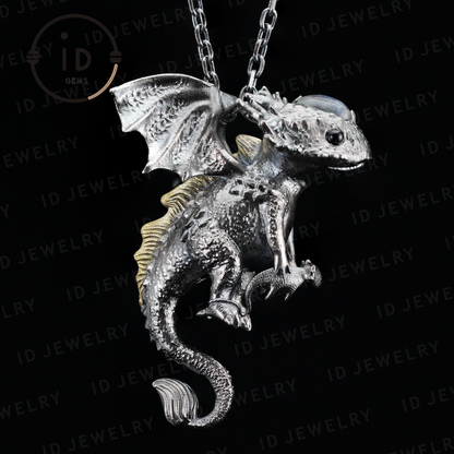 Mystic Little Dragon Guardian | Handcrafted Protective Pendant with Fantasy Flair | Symbolic Necklace for Someone Truly Special