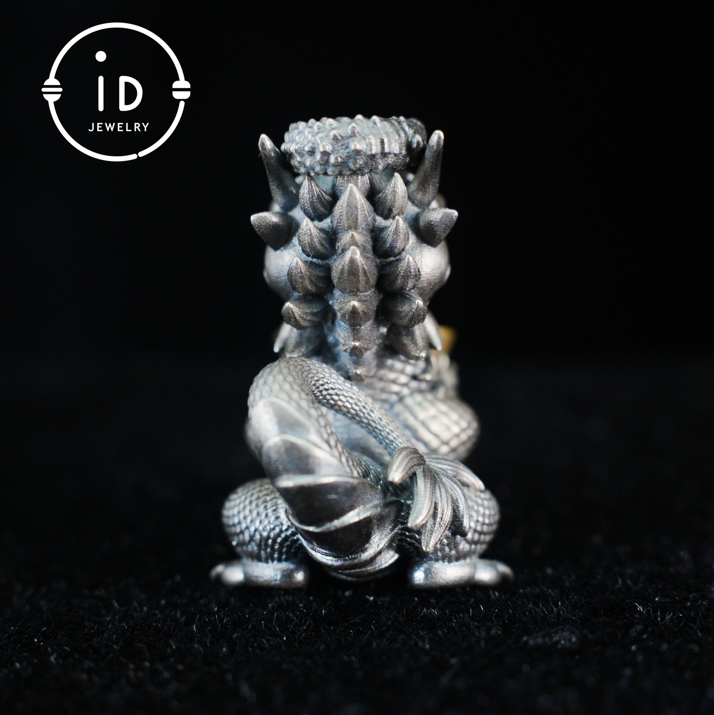 Lucky Oriental Dragon Charm Pendant in Sterling Silver and Brass – Symbol of Gentle Protection and Good Fortune – Handcrafted Feng Shui Amulet