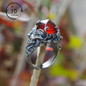 Handmade Gothic Ring | Mystical Jewelry with Agate | Baroque Style