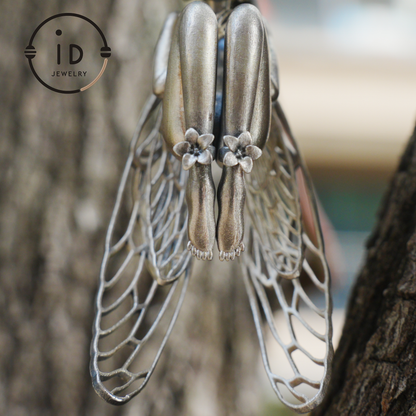 S925 Silver Elf Pendant Necklace with White Crystal, Gothic Vintage Fairy Tale Jewelry Fantasy Talisman Amulet Gift for Her Birthday or Yule