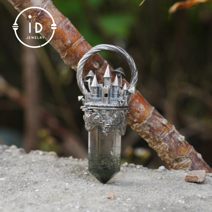 Handcrafted Castle Pendant, 925 Silver, Unique Fantasy Jewelry, Magic Castle Necklace, Perfect Fantasy Gift, Mystical Jewelry