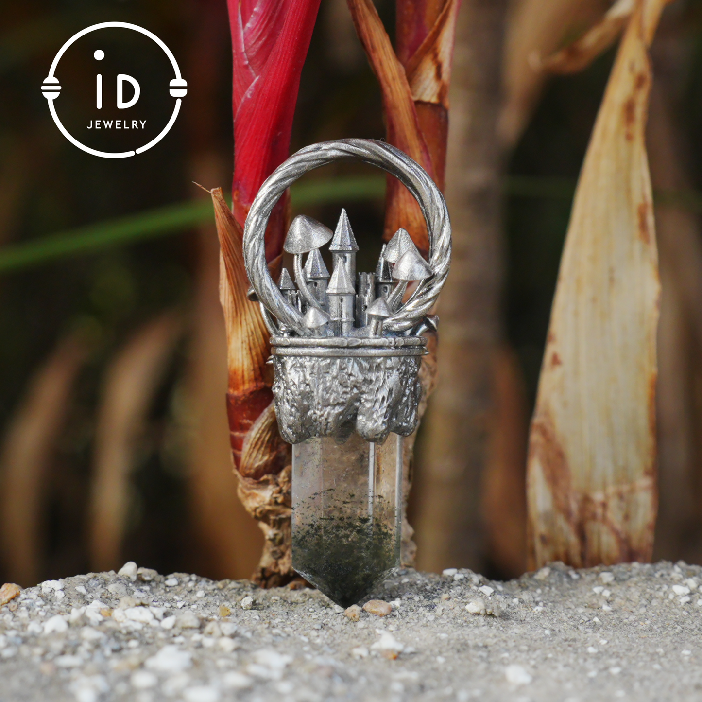 Handcrafted Castle Pendant, 925 Silver, Unique Fantasy Jewelry, Magic Castle Necklace, Perfect Fantasy Gift, Mystical Jewelry