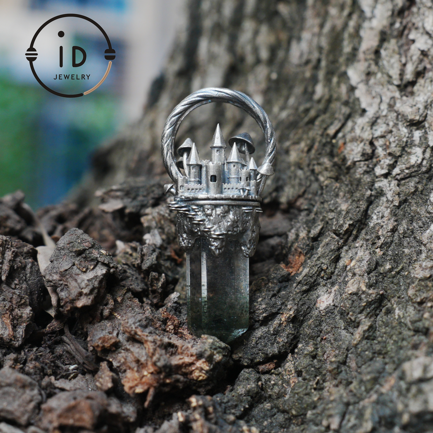 Handcrafted Castle Pendant, 925 Silver, Unique Fantasy Jewelry, Magic Castle Necklace, Perfect Fantasy Gift, Mystical Jewelry