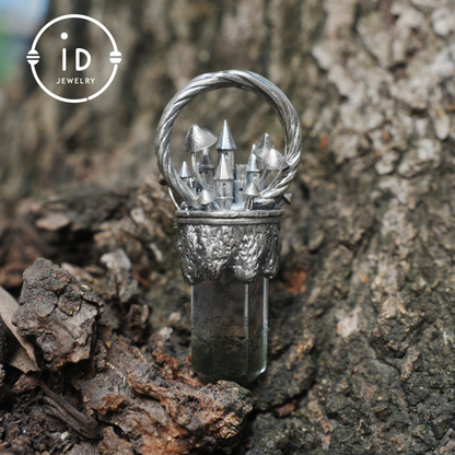 Handcrafted Castle Pendant, 925 Silver, Unique Fantasy Jewelry, Magic Castle Necklace, Perfect Fantasy Gift, Mystical Jewelry