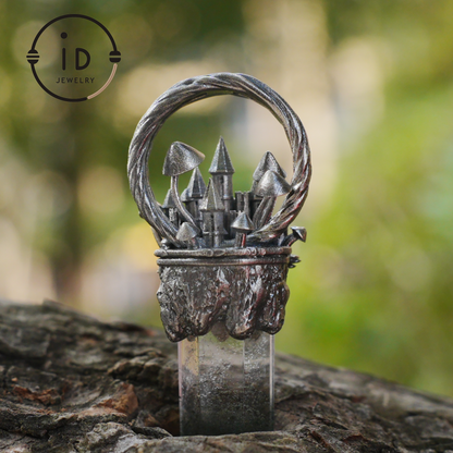 Handcrafted Castle Pendant, 925 Silver, Unique Fantasy Jewelry, Magic Castle Necklace, Perfect Fantasy Gift, Mystical Jewelry