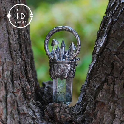 Handcrafted Castle Pendant, 925 Silver, Unique Fantasy Jewelry, Magic Castle Necklace, Perfect Fantasy Gift, Mystical Jewelry