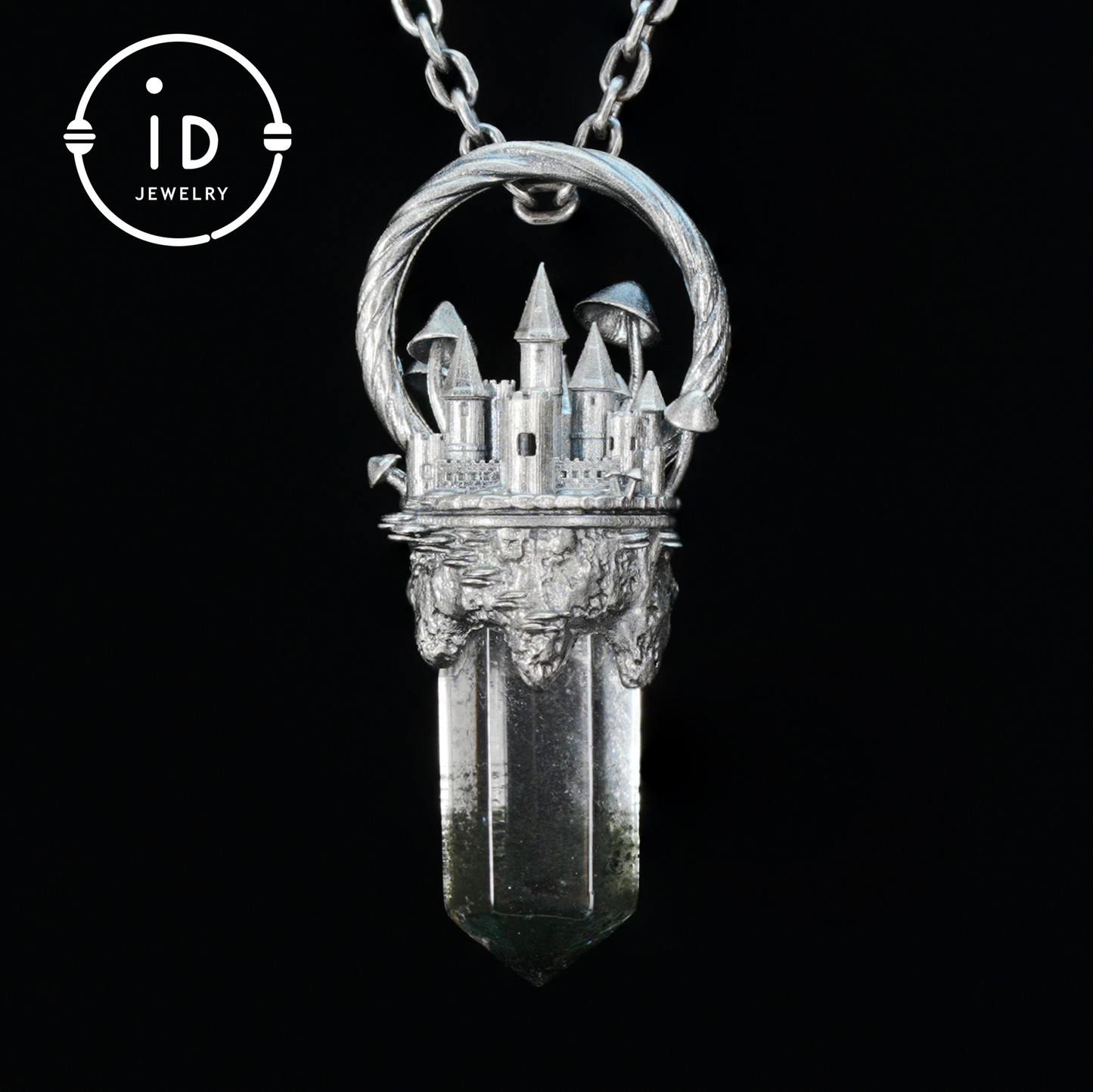 Handcrafted Castle Pendant, 925 Silver, Unique Fantasy Jewelry, Magic Castle Necklace, Perfect Fantasy Gift, Mystical Jewelry