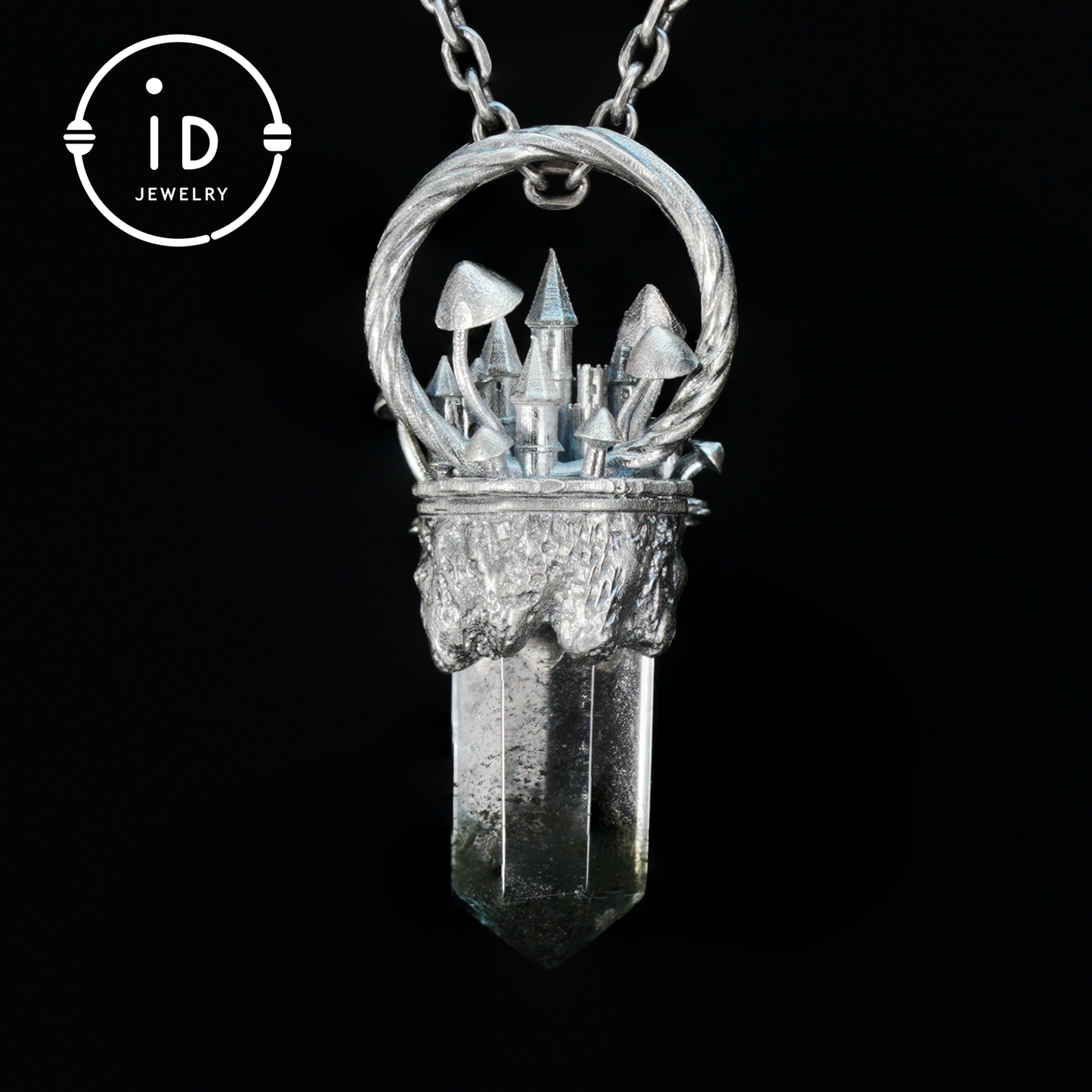 Handcrafted Castle Pendant, 925 Silver, Unique Fantasy Jewelry, Magic Castle Necklace, Perfect Fantasy Gift, Mystical Jewelry