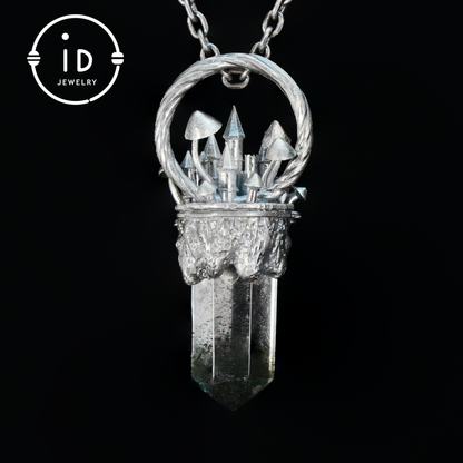 Handcrafted Castle Pendant, 925 Silver, Unique Fantasy Jewelry, Magic Castle Necklace, Perfect Fantasy Gift, Mystical Jewelry