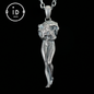 Art Sculpture Pendant Amulet, Handmade Totem Jewelry with Feminine Form and Stone Texture, Symbolic Awakening Necklace, Myth Inspired