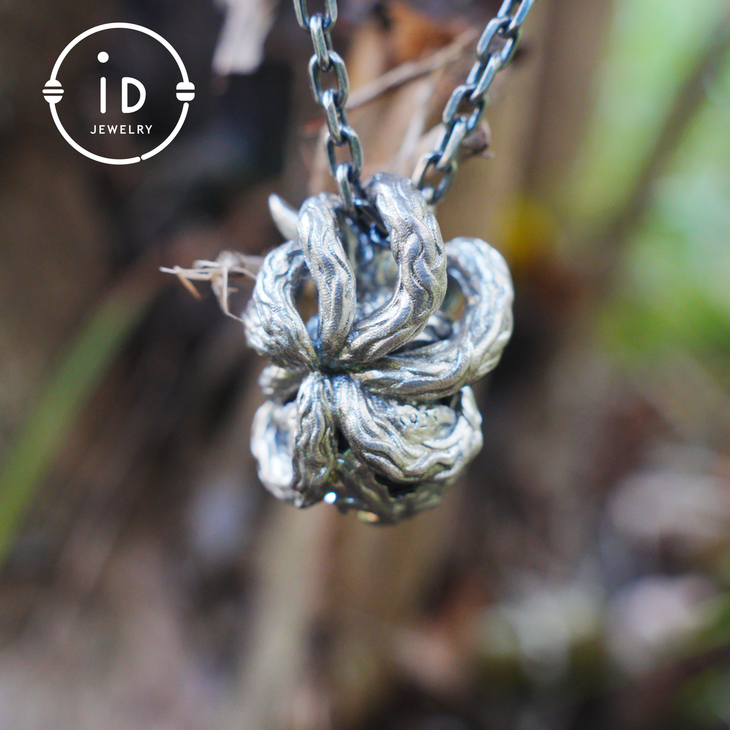 Mystic Fox Pendant with Phantom Quartz, Handmade Protective Amulet, Fantasy Animal Jewelry, Enchanted Spirit Totem Necklace