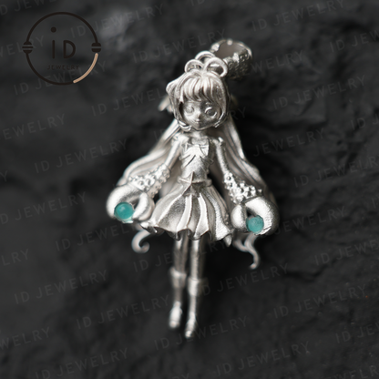 Cancer Zodiac Pendant with Amazonite – Handmade Star Sign Amulet Jewelry, Cute Horoscope Girl Charm for Astrology Lovers