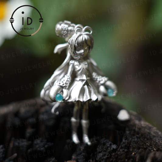 Cancer Zodiac Pendant with Amazonite – Handmade Star Sign Amulet Jewelry, Cute Horoscope Girl Charm for Astrology Lovers