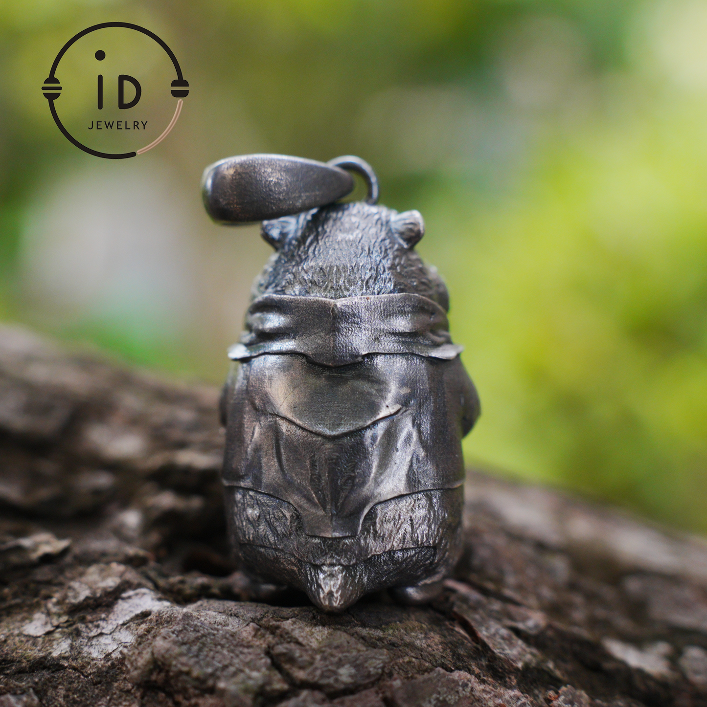 Hamster Pendant with Pearl, Whimsical Animal Totem Amulet, Handcrafted Fairy Tale Jewelry, Symbol of Care and Gentle Devotion