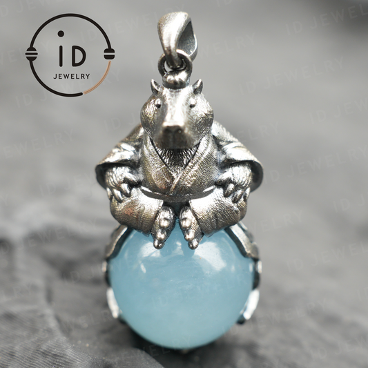 Capybara Pendant Necklace · Zen Animal Totem · Symbol for Inner Peace · Gift for Meditation Lovers