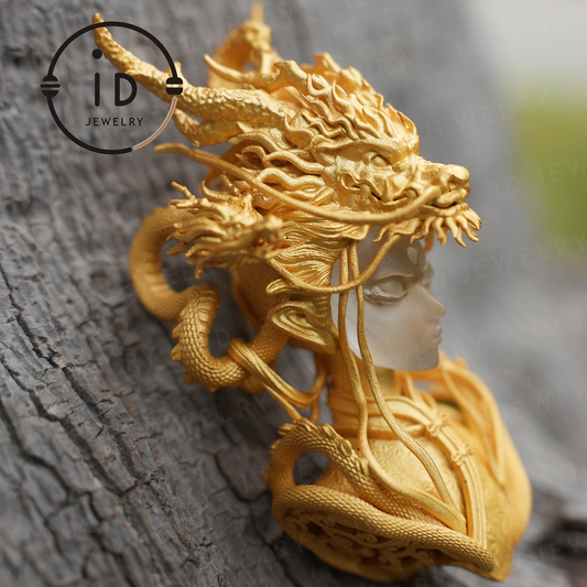 Golden Dragon Lady · Oath of the Twilight Light Pendant · Symbol of Dragon Spirit Protection