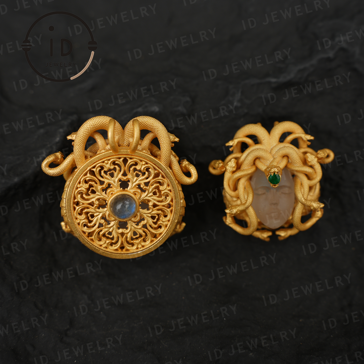 Medusa’s Sleeping Eye · Spiritual Pendant of the Resting Goddess · Third Eye as a Symbol of Insight and Inner Guidance