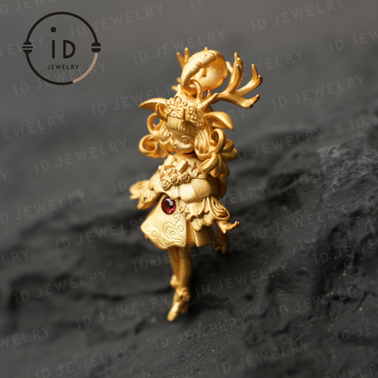 Deer Guardian Pendant · Artemis Spiritual Symbol · Life Protection & Inner Courage Symbol · Natural Energy Jewelry