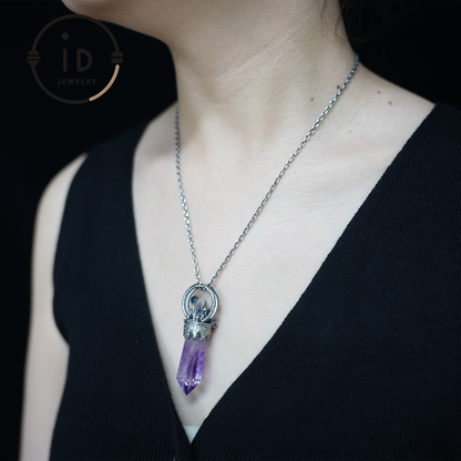 Handgefertigter Schlossanhänger, 925 Silber, Einzigartiger Fantasyschmuck, Magische Schlosskette, Perfektes Fantasygeschenk, Mystischer Schmuck