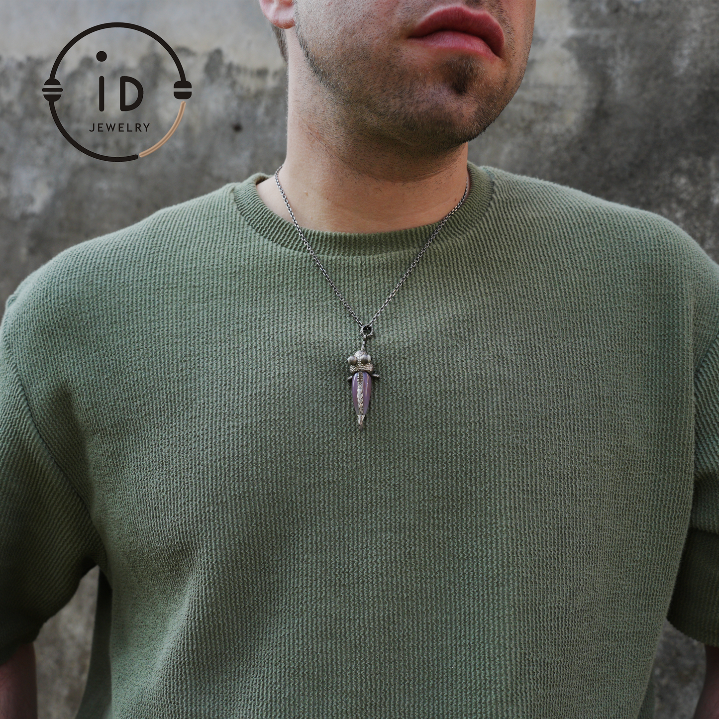 Pink Agate Fish Pendant in 925 Silver, Whimsical Totem Animal Necklace, Fantasy Vintage Jewelry Gift for Women or Men, Birthday Christmas