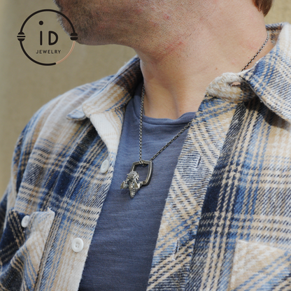 Dragon Ring and Pendant in 925 Sterling Silver with Black Onyx, Handcrafted Gothic Fantasy Jewelry Gift for Men and Women