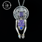 Mystic Goddess Pendant | Handmade 925 Silver & Gemstone Spiritual Necklace | Esoteric Protection Amulet