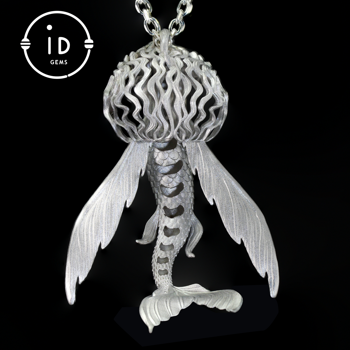 925 Sterling Silver Mermaid Pearl Pendant Necklace Hand-Carved Ocean Fantasy Jewelry |Protection Talisman & Symbol of Love Unique Gift Idea